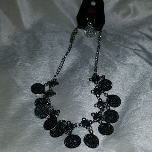 Paparazzi Silver Coin Necklace 3 Pc Set